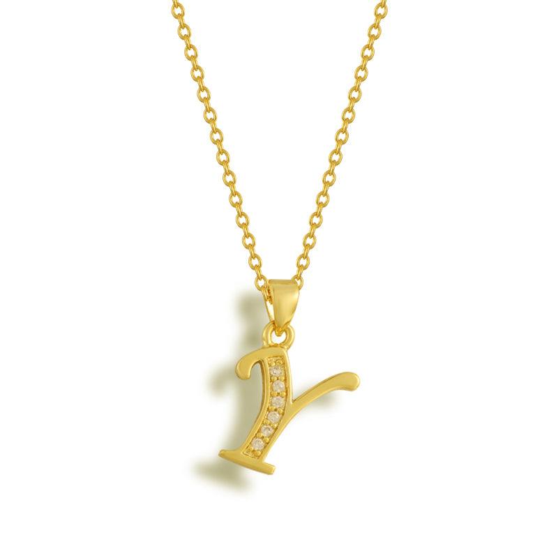 Initial Letter Pendant Necklace