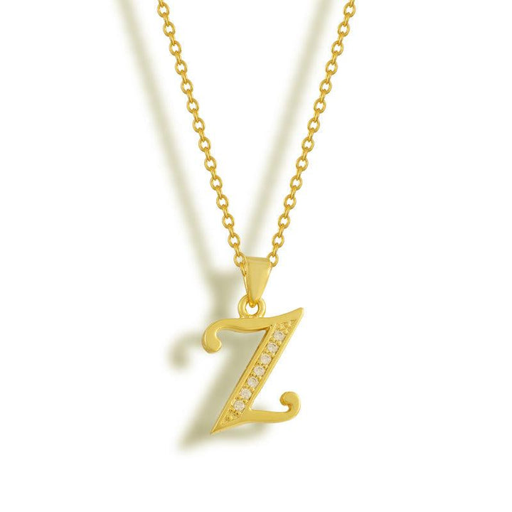 Initial Letter Pendant Necklace