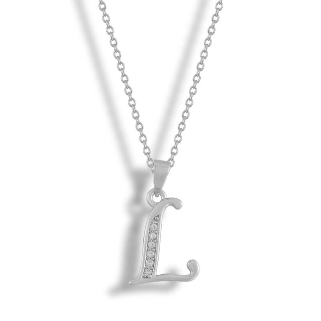 Initial Letter Pendant Necklace