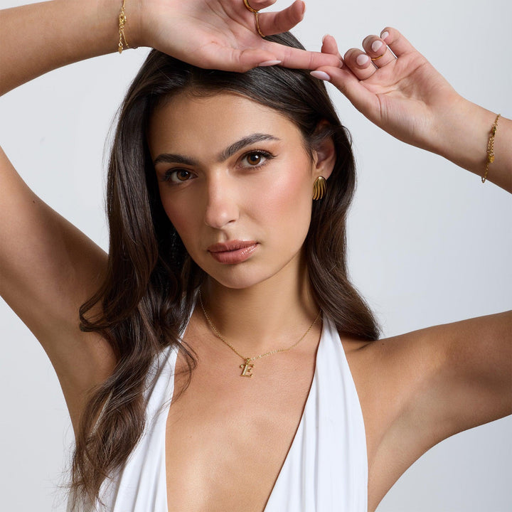 Initial Letter Pendant Necklace