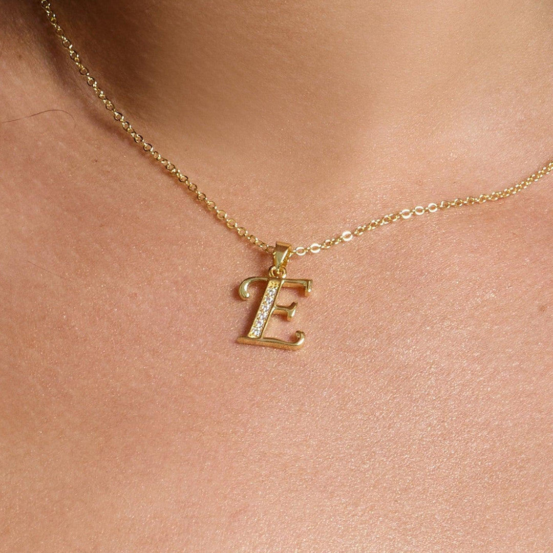 Initial Letter Pendant Necklace