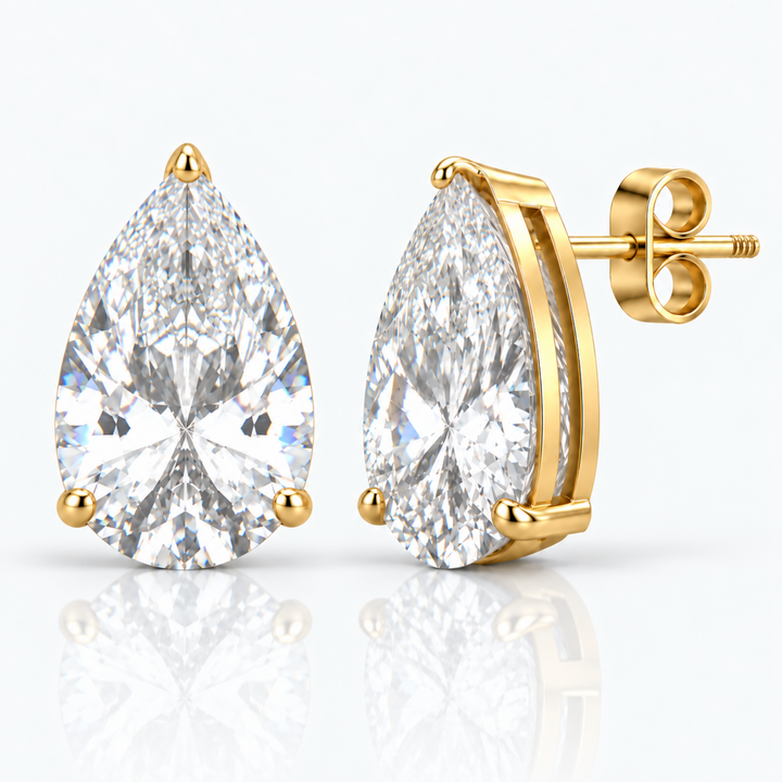 Calabasas Pear Cut Stud Earrings