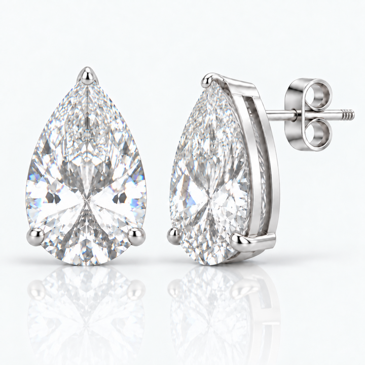 Calabasas Pear Cut Stud Earrings