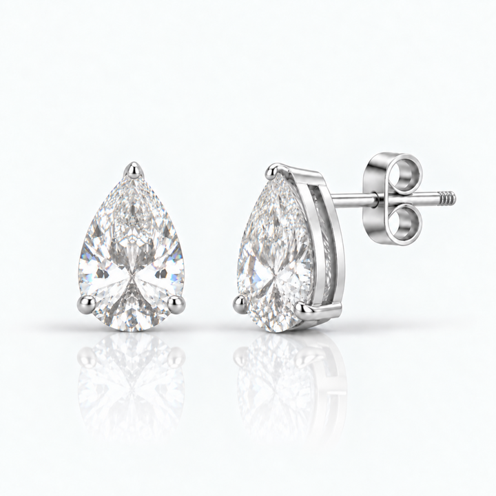 Calabasas Pear Cut Stud Earrings