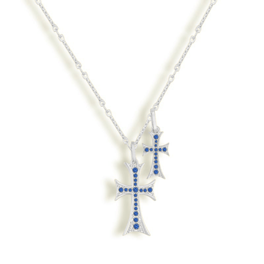 Double Cross Me Pendant Necklace