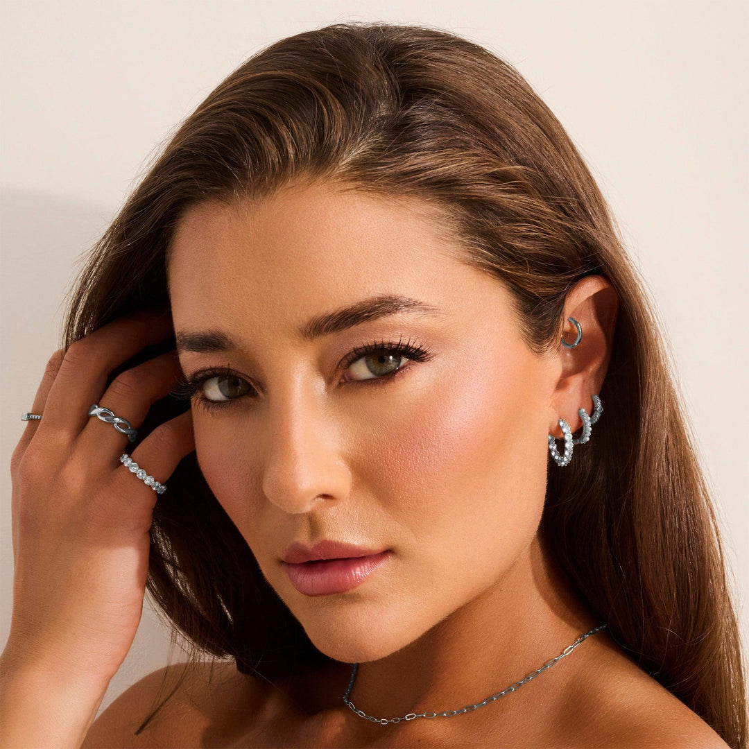 Heavenly Hour Pearl Huggie Earrings
