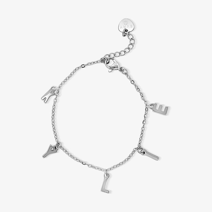 Personalised Letter Charm Bracelet