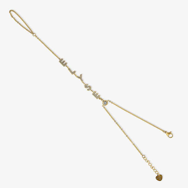 Personalised Pavé Script Hand Chain