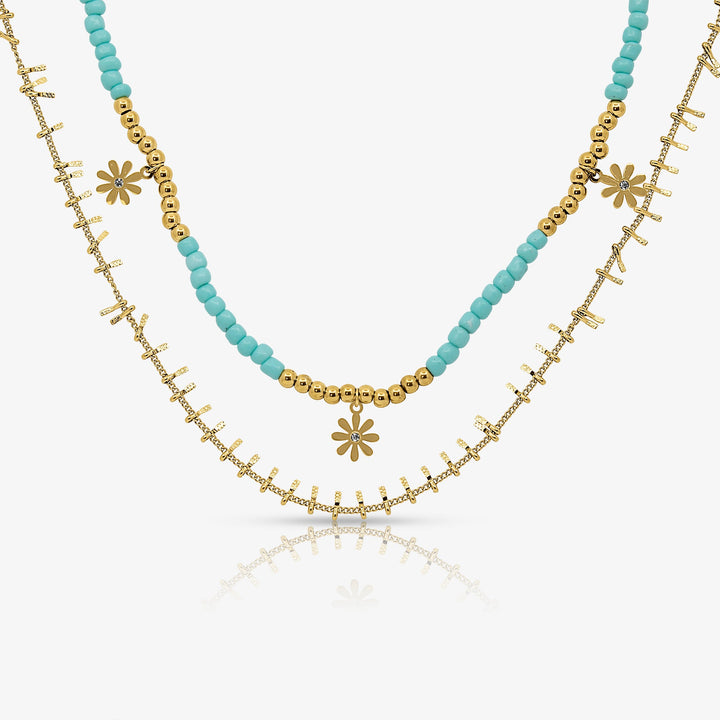 Blue Crush Turquoise Bead Necklace